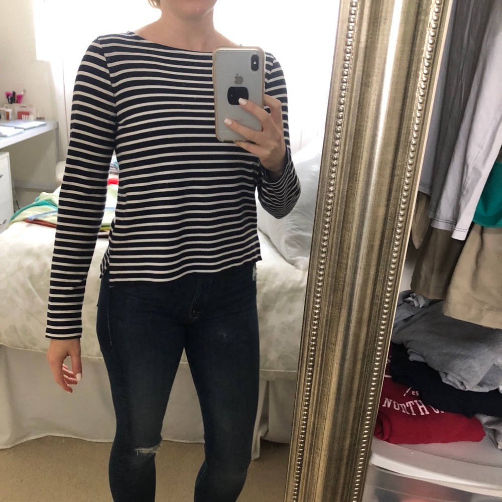 Theory Long sleeve stripe shirt